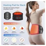 Heating Pad for Period Cramps Back Pain Relief, Electric Heating Pad for Low Back Massager,3 Heat, Black,43x 6" +20" Extended Belt
