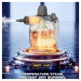 Handheld Steam Cleaner, Steam Cleaner with 16 PCS Accessory & Safety Lock, 500ML Large Capacity Natural Surface Steam for Cleaning, Multipurpose Steamer for Home, Car, Bathroom, Grease (White) - Retai