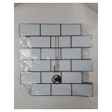 Art3d Peel and Stick Backsplash for Kitchen White Subway (10 Tiles, Thicker Design) - Retail: $30