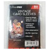 Ultra Pro - Vintage Card Sleeve - 50pk, Transparent Premium Collectible Sports Trading Card Storage Protectors Sleeves Covers