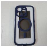 iPhone 16 Pro Case, Compatible with MagSafe, Built-in Privacy Screen Protector and Camera Protection, Anti-Spy Full Body Shockproof Clear Phone Case for 16 Pro 6.3, Blue "