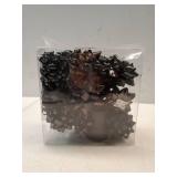 16 Pcs Gift Bows, Bows for Gift Wrapping and Presents,2 Crimped Curling Ribbons,2 Curly Bows, Christmas Bows, for Parties, Birthdays, Weddings. (Black, 3.5in+2.5in) - Retail: $17