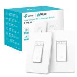 3 Way Dimmer Switch KIT, Dimmable Light Switch Compatible with Alexa, Google Assistant and SmartThings, Neutral Wire Needed, 2.4GHz, ETL Certified, No Hub Required, White (KS230 KIT v2) - Retail: $32
