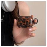 Leopard Cheetah Print Case for AirPods 3rd Generation(2021) with Keychain Tortoiseshell Animal Pattern Trendy Brown Cases with Lock for Cool Girls Women Men(for AirPods 3,Tortoise) - Retail: $11