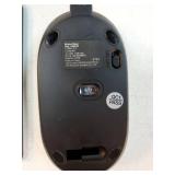 Wireless Keyboard and Mouse Combo Full Size Slim Thin Wireless Keyboard Mouse with On/Off Switch on Both Keyboard and Mouse - (Black and Silver) Mouse is Missing USB Dongle.  KEYBOARD has a USB Dongle