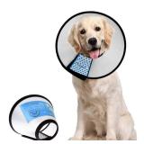 Dog Cone Collar Adjustable After Surgery, Comfortable Pet Recovery Collar & Cone for Large Medium Small Dogs, Elizabethan Dog Neck Collar Plastic Practical - Retail: $17