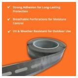 Vented Polycarbonate Tape | Anti-Dust Tape with Holes for Multiwall Panels | Keeps Out Dust & Moisture | Self-Adhesive for Easy Installation | Ideal for Greenhouses & Roofing - 82 ft (1 Roll) - Retail