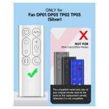 New Fan Replacement Remote Control for Dyson DP01 DP03 TP02 TP03 Pure Cool Link Purifying Fan, Part NO.967400-01 (Silver) - Retail: $12
