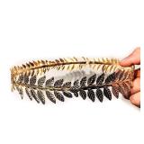 Roman Emperor Crown Laurel Wreath Gold Leaf Headband Toga Costume Accessory Caesar Circlet Wedding Headpiece - Retail: $9