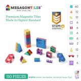 110PCS Premium Magnetic Tiles Set | STEM-Authenticated Magnetic Building Blocks | Educational Construction Toy for Kids Ages 3-8 (Boys & Girls) - Retail: $130