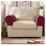 Soft Stretch Plush Armrest Cover, Armrest Covers for Chairs/Sofas, Couch Arm Covers, Furniture Protector Armchair Slipcover for Recliner, Set of 2(NOT Suitable for Leather Sofas) - Retail: $13