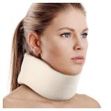 Soft Foam Neck Brace Universal Cervical Collar, Adjustable Neck Support Brace for Sleeping - Relieves Neck Pain and Spine Pressure, Neck Collar After Whiplash or Injury (2.5 Depth Collar, L) - Retail: