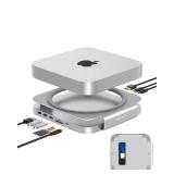 Mac mini Studio Dock and Stand, Hub with SSD Enclosure for NVME/SATA M.2, 4K HDMI Adapter 10Gbps USB A/C Port, TF/SD Card Reader, Dock for Mac mini M1/ M2 and Mac Studio 2024 | Accessories - Retail: $