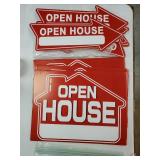 Open House Signs Kit, House Flag, Open House Signs for Real Estate, Double Sided Directional Arrows Sign with Stakes Real Estate Agents Supplies - Retail: $34