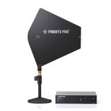 Phenyx Pro UHF Wireless Antenna Combiner Bundle for in-Ear Monitor System, 4-Way IEM Transmitter Combiner w/Active Directional Paddle Antenna, 16 Gain Control, Receiver Mounting Rod&Plate (PAS-227X) -