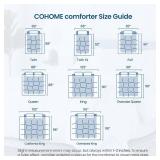 Quilted Twin/Twin XL Size Comforter - All-Season Down Alternative Duvet Insert - Luxury Hotel Winter Warm White Comforter with Anti-Clump Tech & 8 Tabs - Reversible 64"x88" - Retail: $40