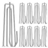 60PCS Stainless Steel Drapery Hook and Pin for Pleated Drapes 4 Prongs Pinch Pleat Clips Traverse Pleater 4 End Curtain Hangers for Window Door Bathroom Curtain - Retail: $13