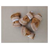 Dog Boots, HiBallBall 4 PCS Dog Shoes for Small Pets Dogs, Anti-Slip Snow Boots, Paw Protectors (Brown, Size2) - Retail: $10