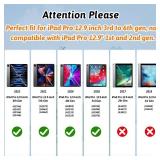 iPad Pro 12.9 Case 3rd/4th/5th/6th Generation, Kids Proof EVA Super Protection Cover for iPad Pro 12.9-inch 2022/2021/2020/2018 with Pencil Holder & Handle Stand, Green - Retail: $22