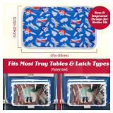 Gear Airplane Tray Table Cover - Organize Kids Travel Essentials - Snack & Toy Pockets for Airplane Toys for Toddlers 1-3 - Foldable Tablet Stand for Travel Toddler Essentials - Plane Pattern - Retail