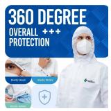 Medtecs Hazmat Suits - Disposable Coveralls Suit, Medical Protective Coverall PPE Hazmat Suits - Retail: $14