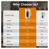 10 in 1 Nut Milk Maker, AMZCHEF 40oz Plant Milk Maker for Homemade Almond Milk, Soy Milk, Oatmeal, and Non-Dairy Beverages, BPA Free Almond Milk Maker with Delay Start, Keep Warm, Clean, Boiling - Ret