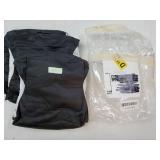 Washable Male Dog Belly Wrap - Pack of 3 - (Black, Black, Black, Large)