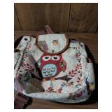 Owl Themed Tapestry Messenger Bag with Decorative Figures