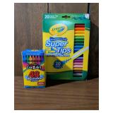 Crayola Art Supply Bundle - Super Tips Markers and Washable Crayons