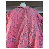 Pink Brand Bandana Print Button Down Dress