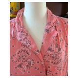 Pink Brand Bandana Print Button Down Dress