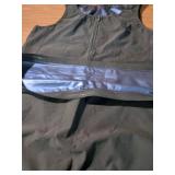 Black Nylon Zip-Front Vest with Satin Lining