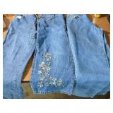 JMS Embroidered Floral Jeans