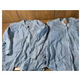 Express and Silhouette Light Blue Denim Button-Up Shirts