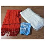 Scarf Collection Set - Red, White and Blue Paisley