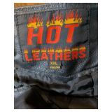 Hot Leathers Black Leather Motorcycle Chaps