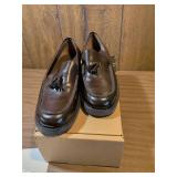 EB Black Leather Tassel Loafers Since 1920