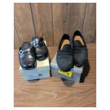 Liz Claiborne High Lights Black Penny Loafers Size 10