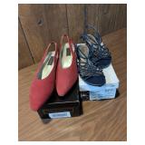 Colin Stuart Red Slingbacks & East 5th Navy Strappy Sandals