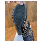 Colin Stuart Red Slingbacks & East 5th Navy Strappy Sandals