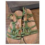 Born Leather Sandals Set - White and Green