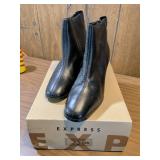 Express Black Christelle Ankle Boots Size 10M