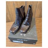 GlacÃ©e Brown Leather Chelsea Ankle Boots