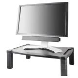 Kantek MS500 20 in. x 13-1/4 in. Height-Adjustable Wide Two-Level Stand - Black - Retail: $35