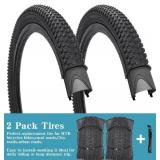 2 Pack Bike Tires 16\"x2.125\" Inch for Mountain Bicycle Tires with 2 Levers for Trail Road Park Bicycle - Retail: $24