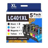 GoToners LC401XL Ink Cartridges Compatible for Brother LC401 Work with Brother MFC-J1010DW MFC-J1012DW MFC-J1170DW Printer (3 Multicolor, XL) - Retail: $24