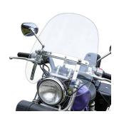 Areyourshop Large 18\"x16\" Windshield Windscreen (for 7/8\", 1\" Handlebars) for Harley Sportster Dyna Touring Softail for Honda CT125 Cruisers & Standards for Kawasaki Vulcan 900, for Suzuki Savage 