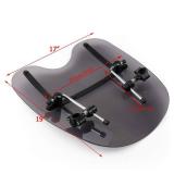 Areyourshop Large 18\"x16\" Windshield Windscreen (for 7/8\", 1\" Handlebars) for Harley Sportster Dyna Touring Softail for Honda CT125 Cruisers & Standards for Kawasaki Vulcan 900, for Suzuki Savage 