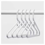 5pk Super Heavyweight Plastic Hanger White - Room Essentialsâ¢: Heavy Duty Clothes Storage & Organization Hangers - Retail: $13