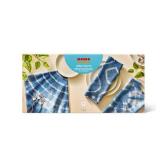 Shibori Dye Dish Towel Kit - Mondo Llama: DIY Art Kit with String, Gloves, Craft Sticks, Rubber Bands & Color Dyes - Retail: $15